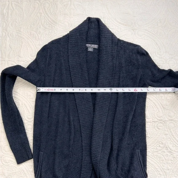 Barefoot Dreams Cardigan Cozy Chic Lite Circle Cardi Black Size Small - Picture 15 of 16